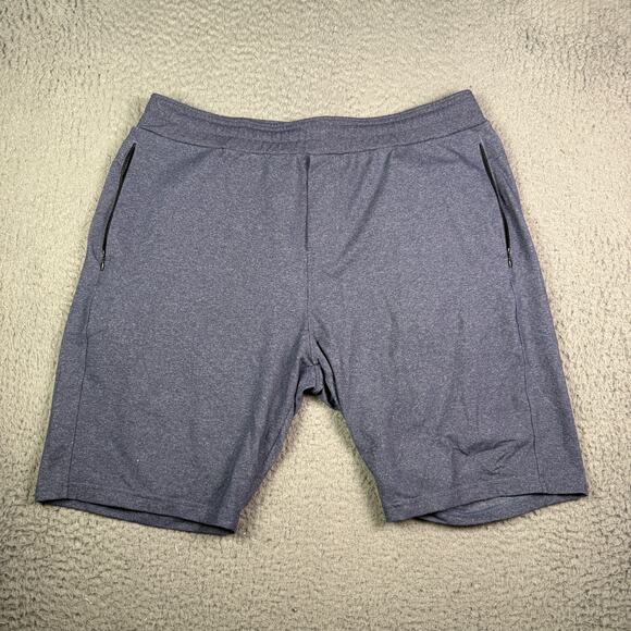 Public Rec Shorts Mens 38 Blue Sweat Zip Pockets Gamechanger All Day Stretch 10" - Picture 1 of 9
